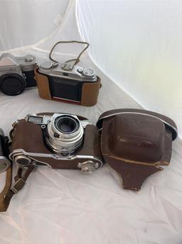 6 Vintage Cameras and 3 Lenses