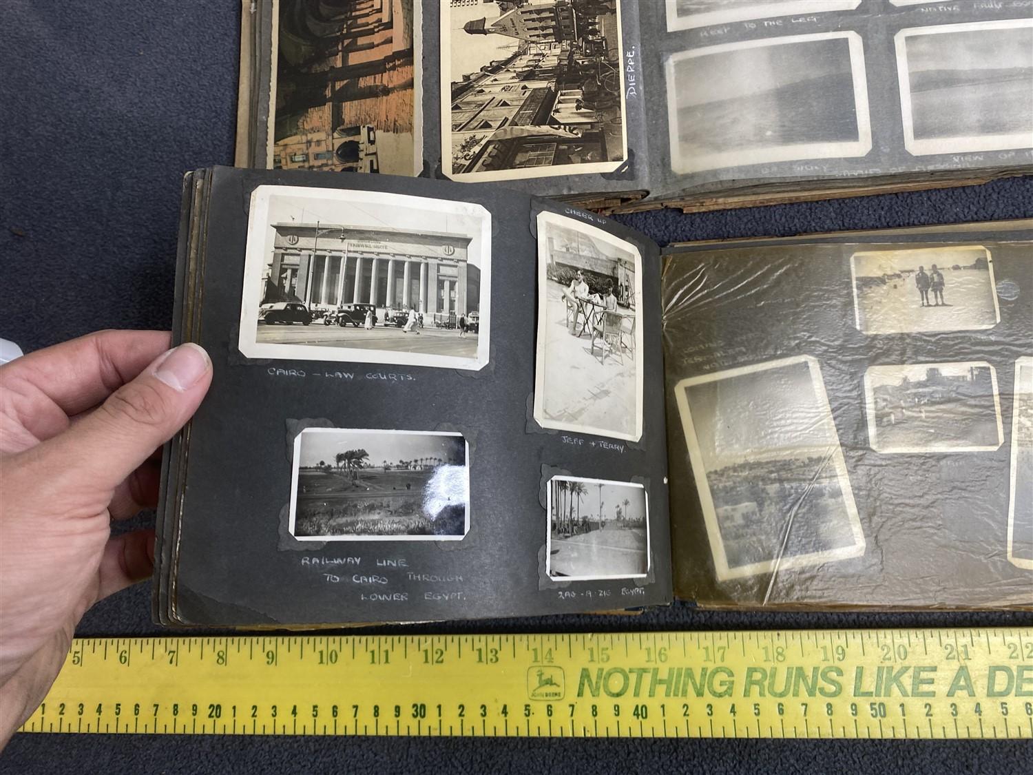 2 Great Old Military Photo Scrapbooks