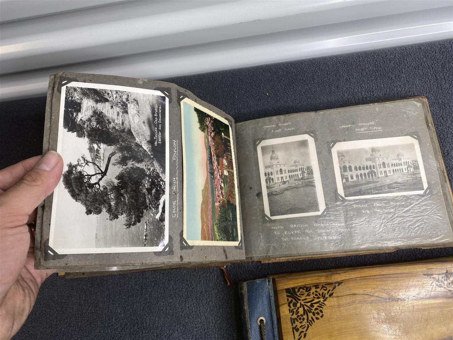 2 Great Old Military Photo Scrapbooks