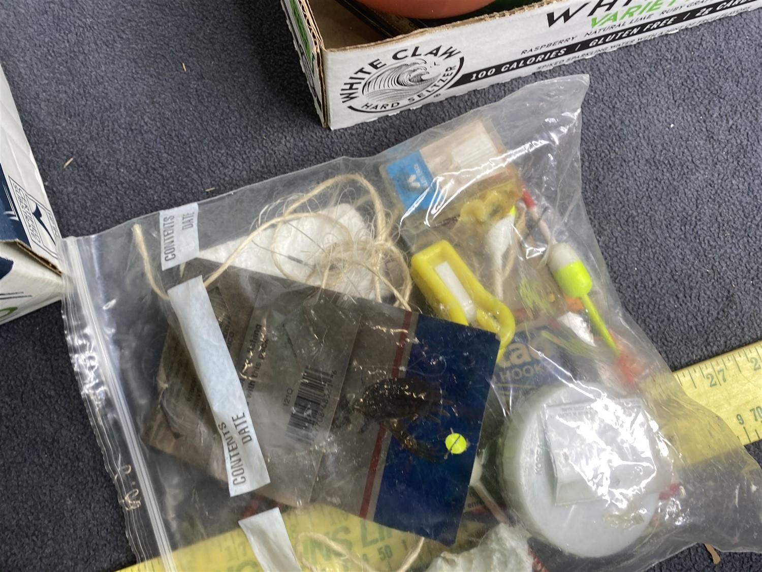 Group lot of assorted fishing items, lures and more