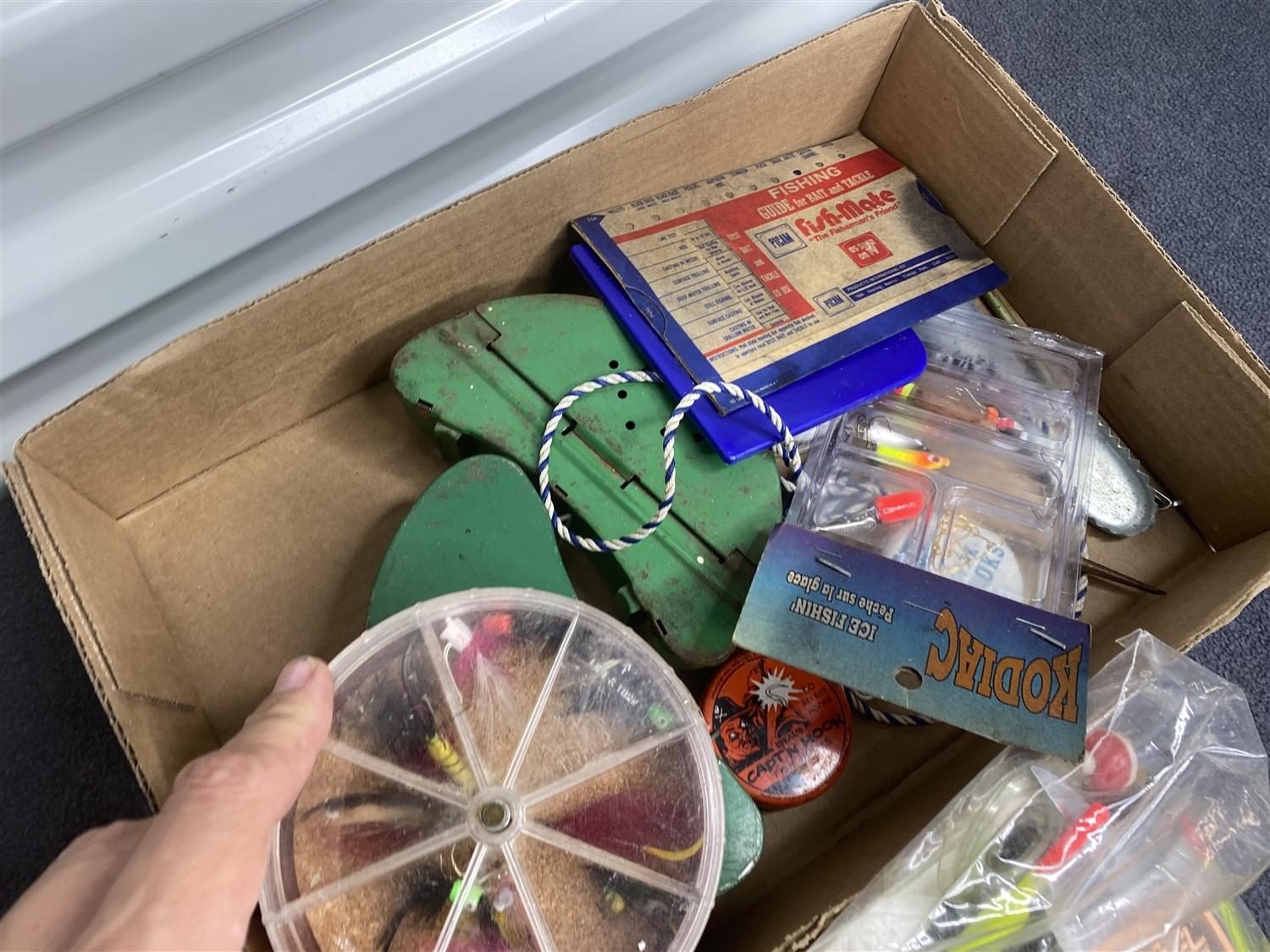 Group lot of assorted fishing items, lures and more