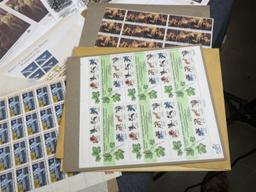 Large lot of USPS Stamp Sheets Unused