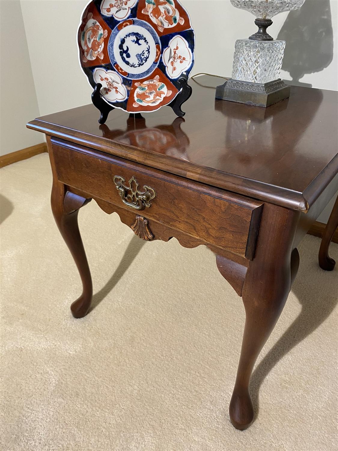 Pair of Vintage Queen Anne End Tables