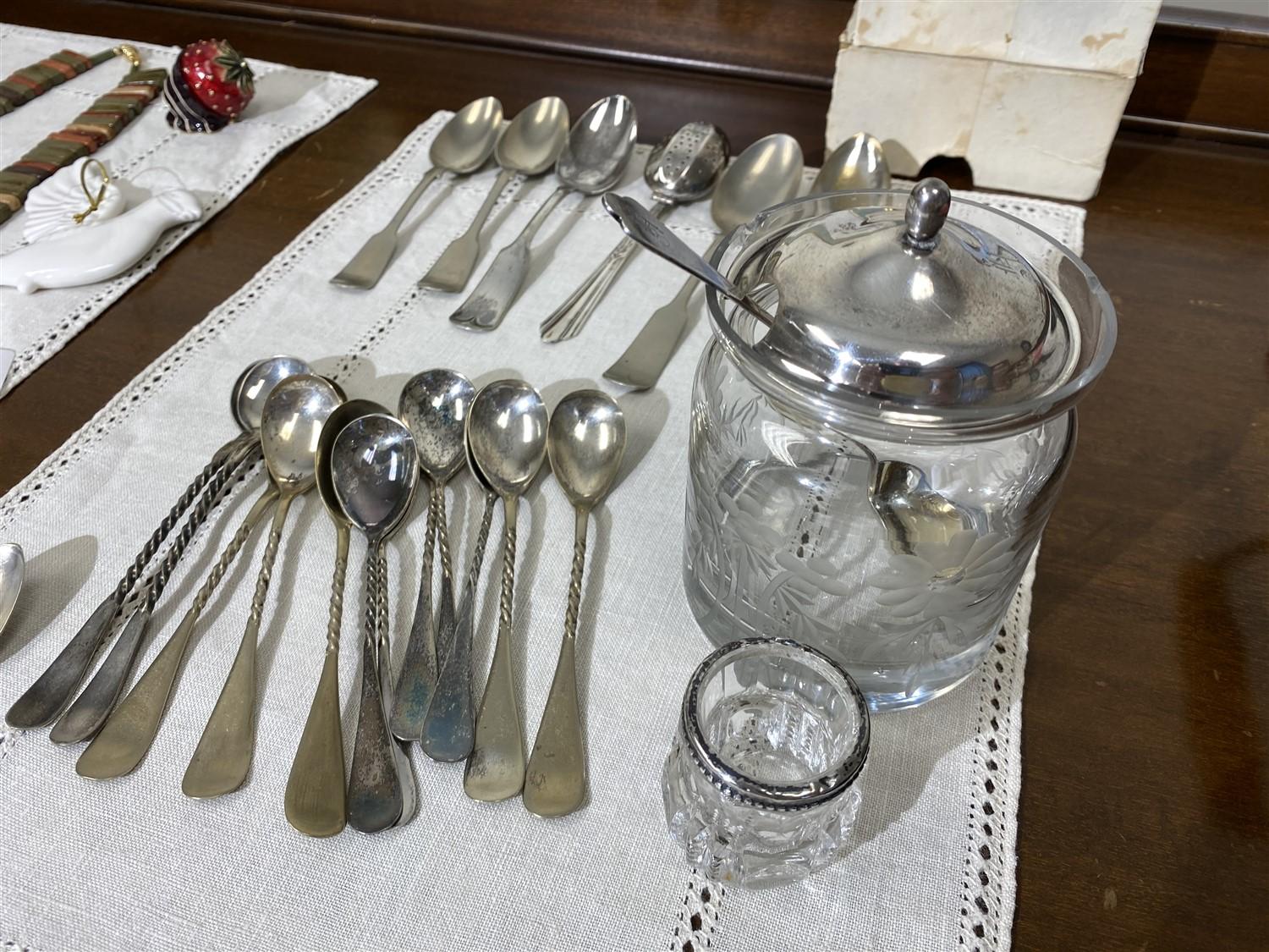 Group lot of sterling silver and plated pieces