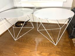 2 Contemporary Metal Tables
