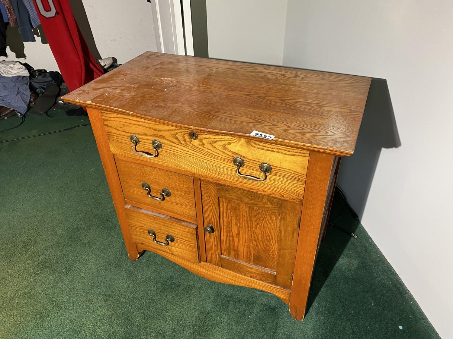 Antique Small Oak Cabinet