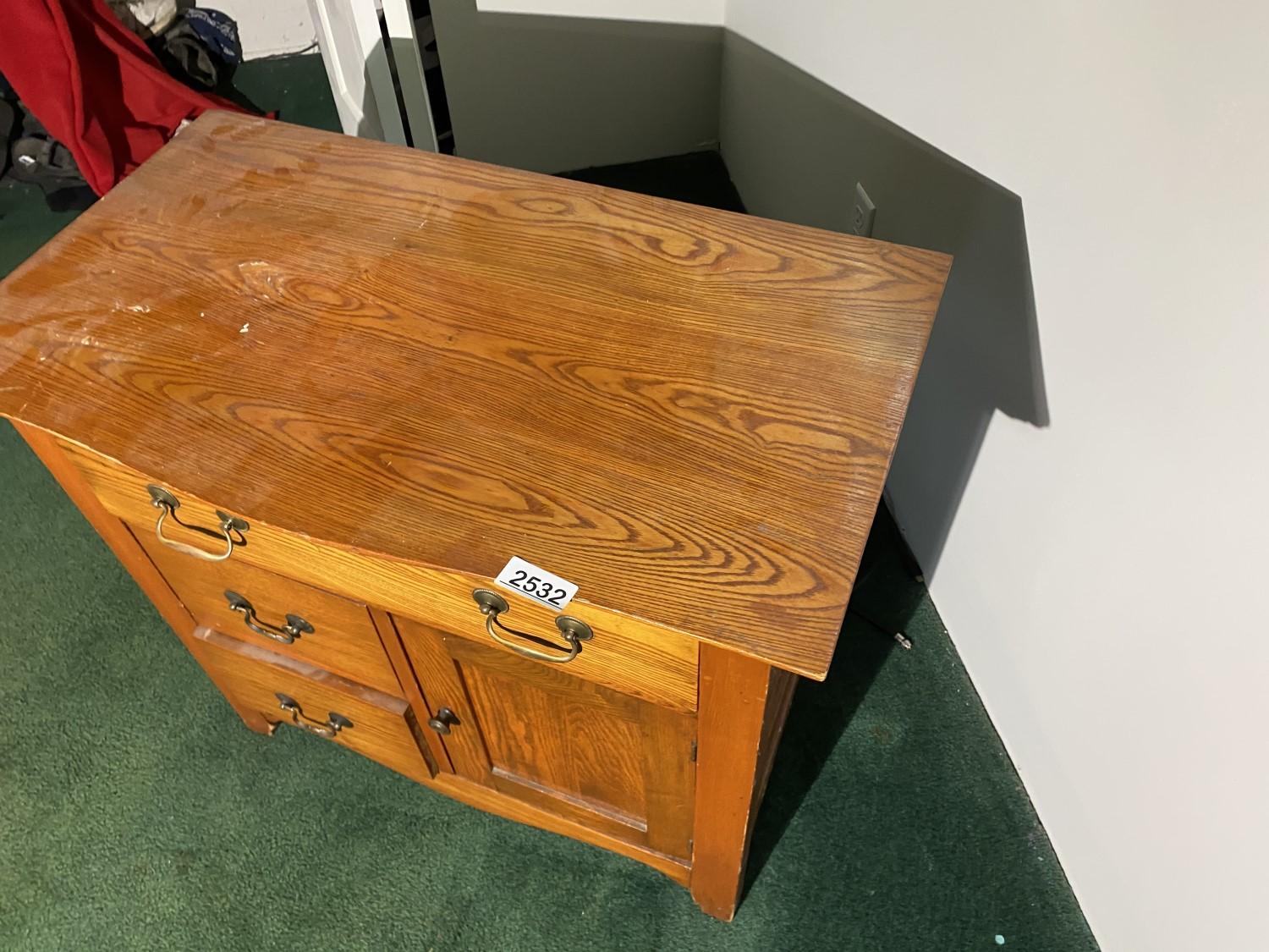 Antique Small Oak Cabinet