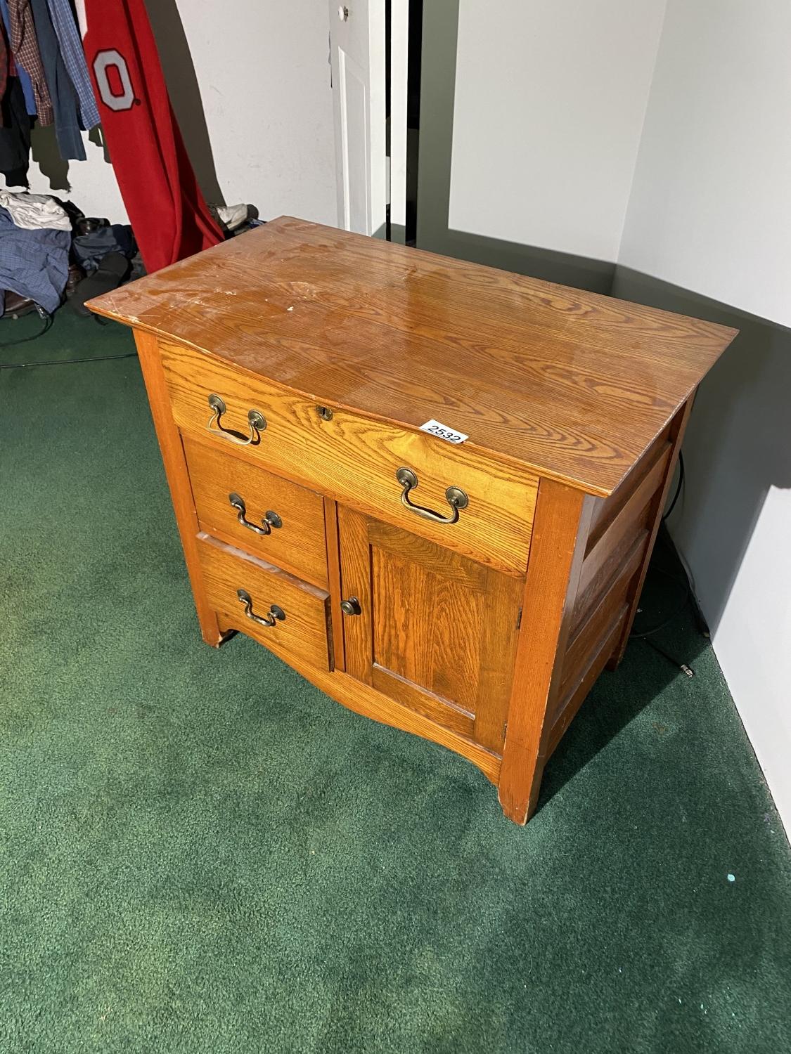 Antique Small Oak Cabinet