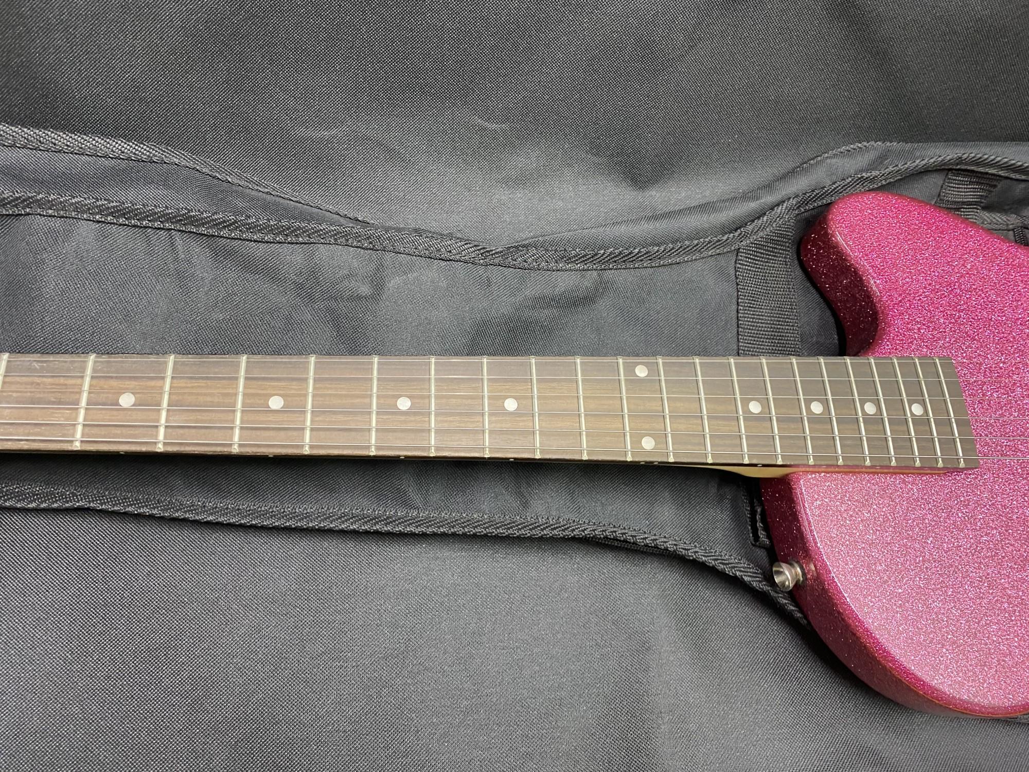 Vintage Pink Sparkle Guitar