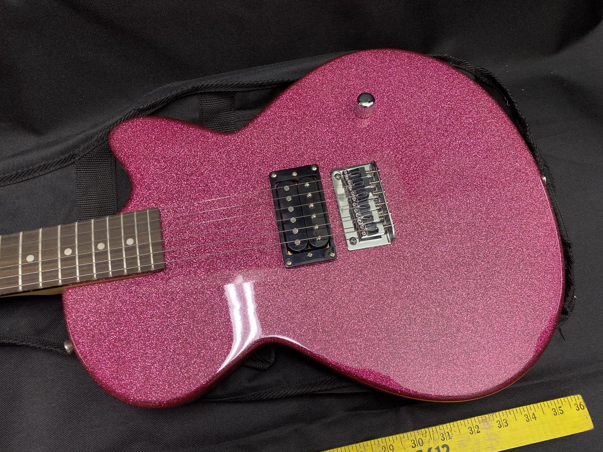 Vintage Pink Sparkle Guitar