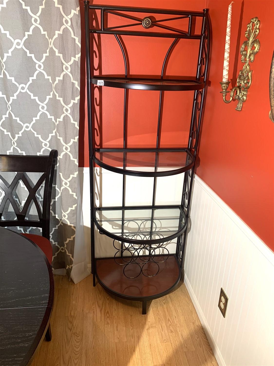 Bombay Bakers Rack with Built in Wine Shelf