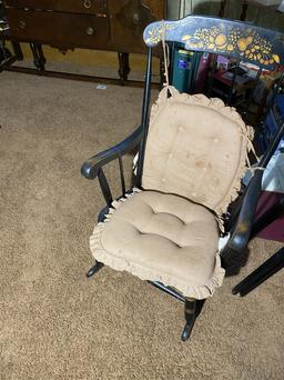 Antique Nichols and Stone Hitchcock rocking chair