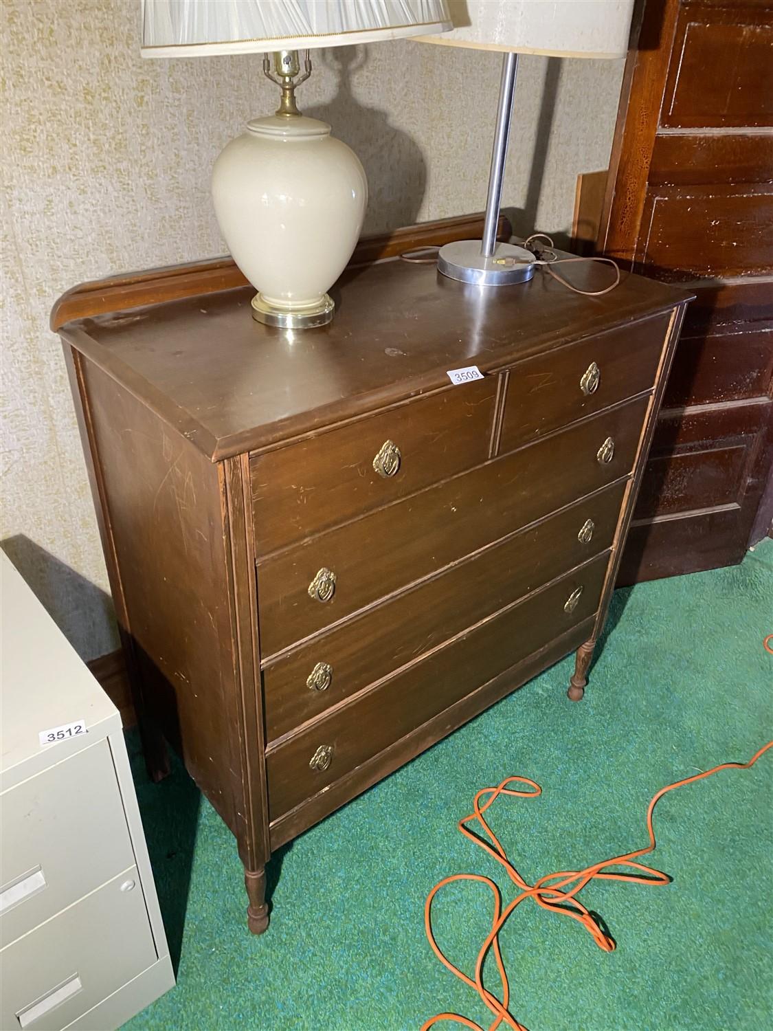 Vintage dresser and two lamps