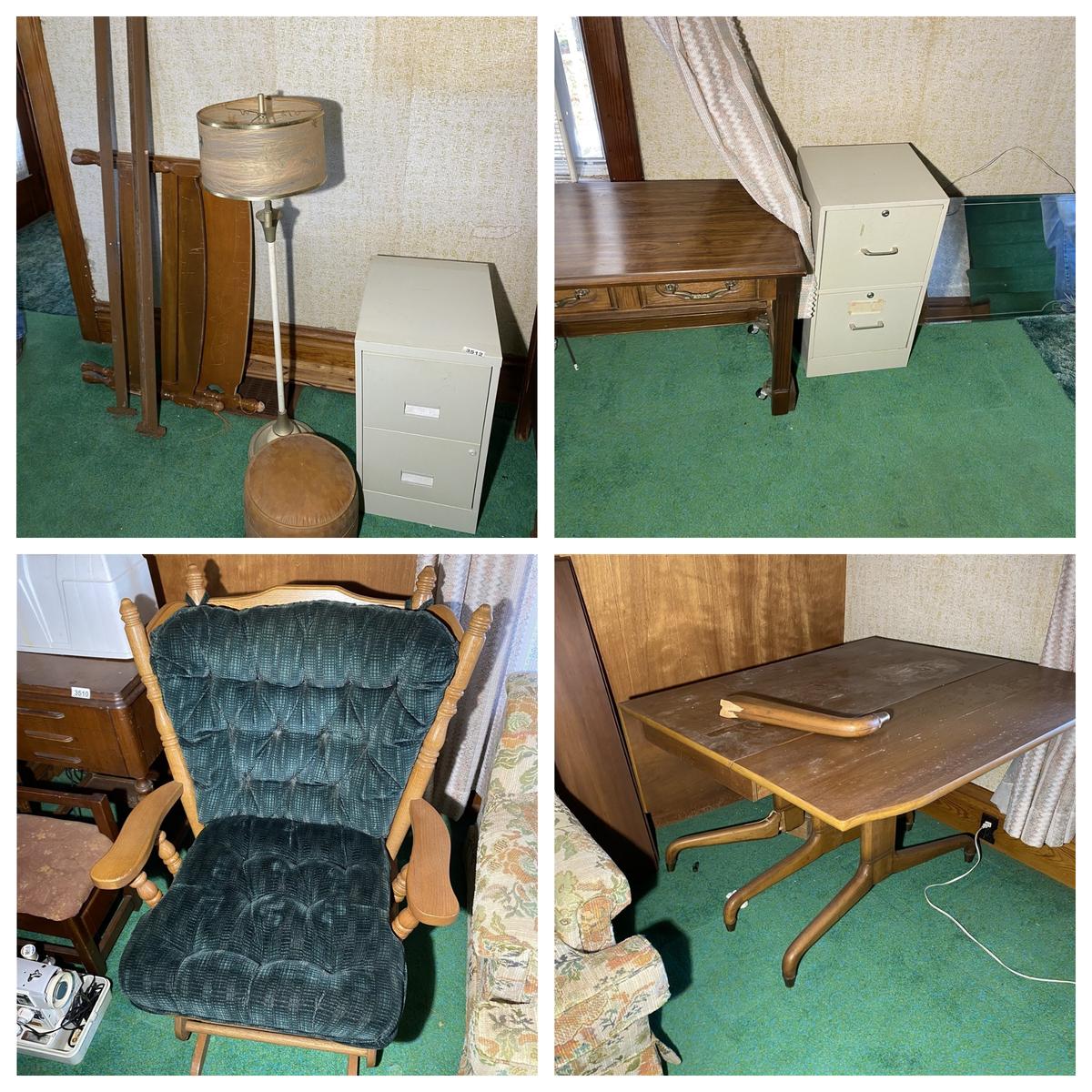 Group lot of vintage furniture and more