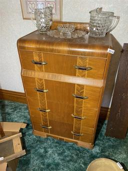 Antique Waterfall Dresser Art Deco