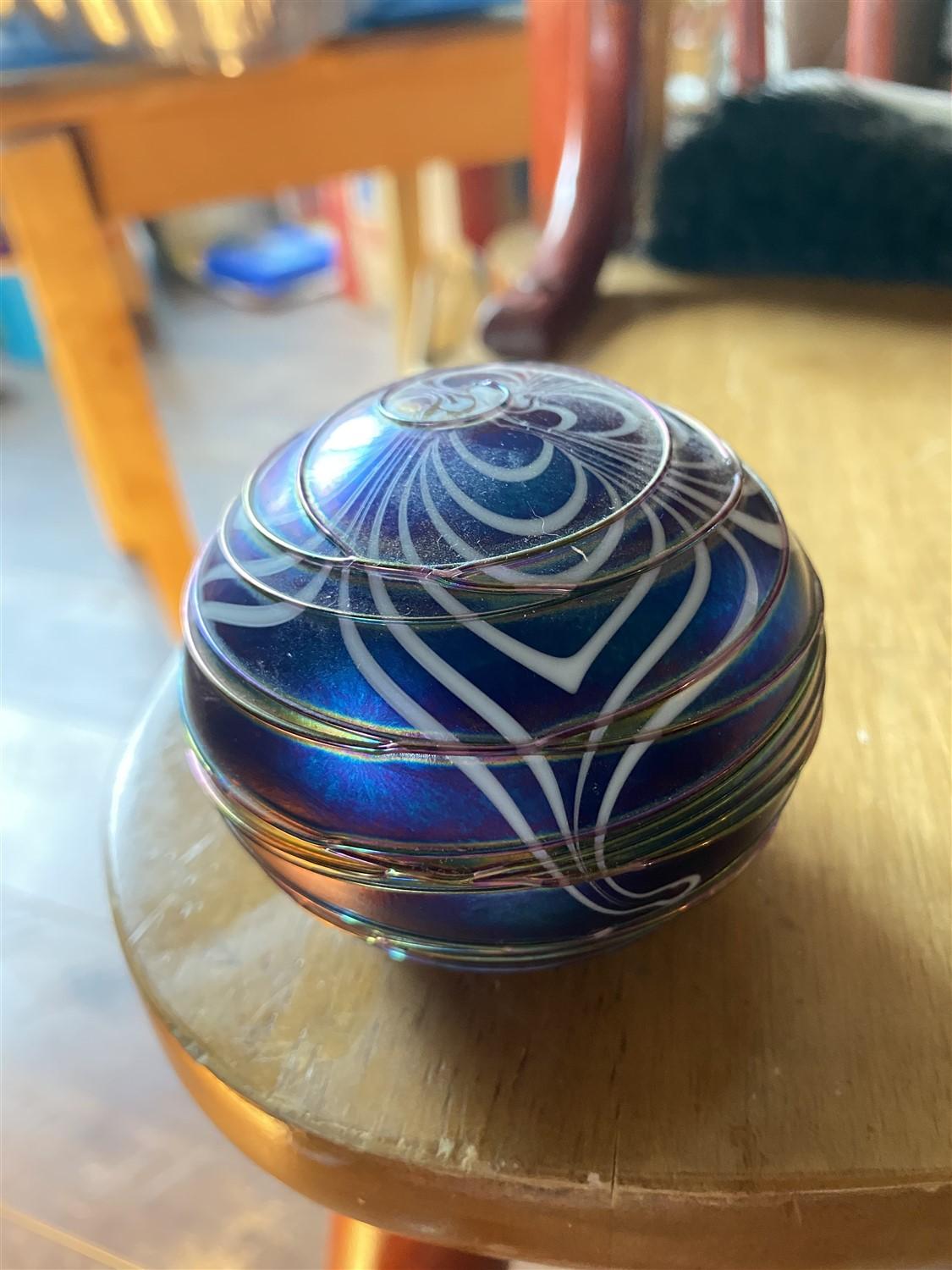 Nice Vintage Signed Paperweight
