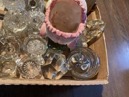 Box lot of assorted vintage paperweights and more