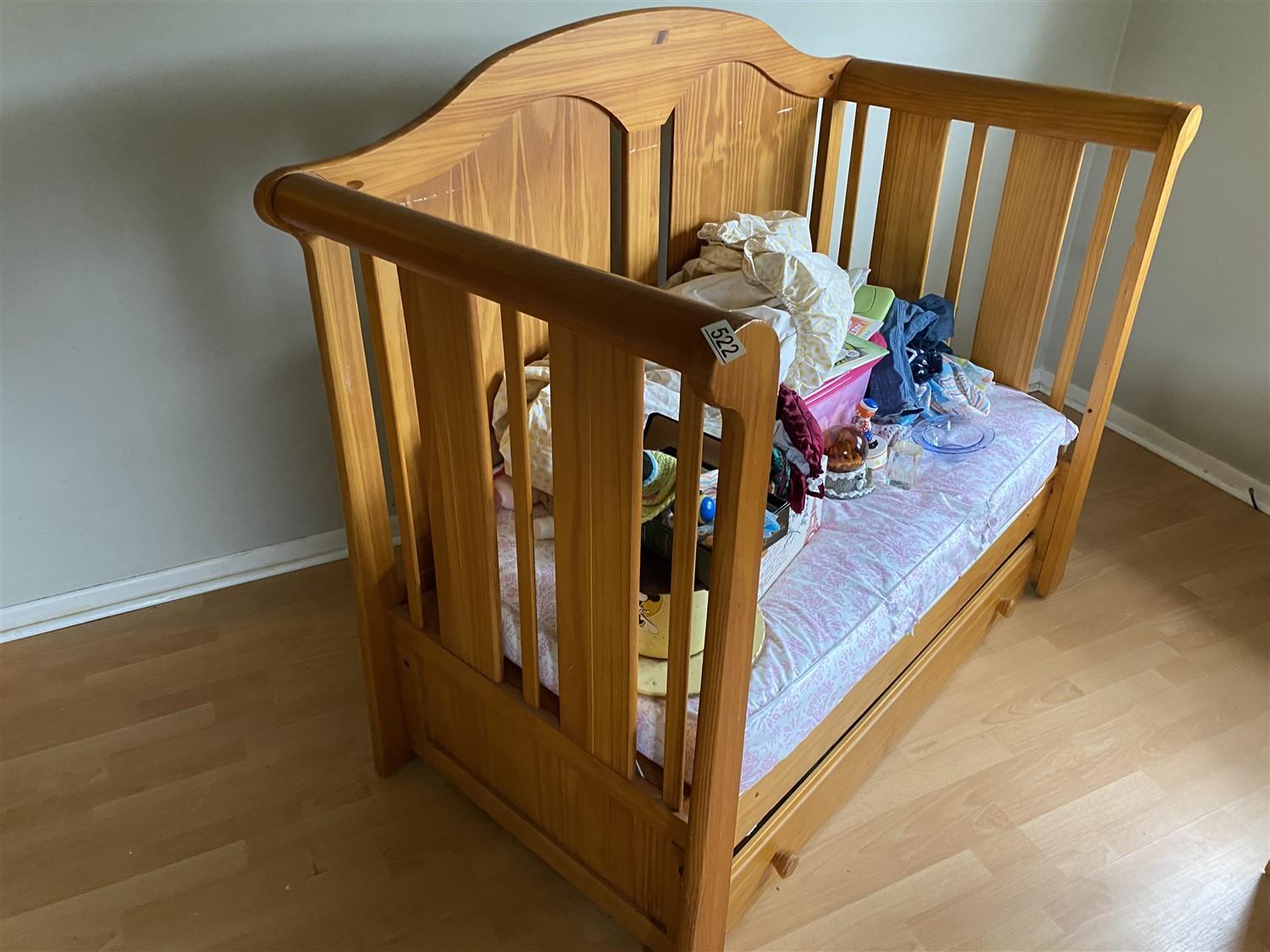 Vintage Wooden Baby Day Bed