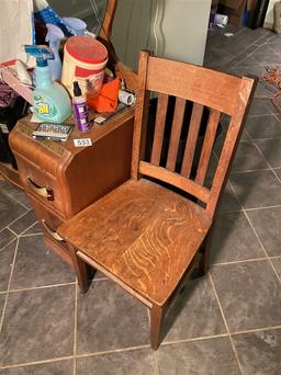 Antique Art Deco Vanity w/Mirror PLUS Chair