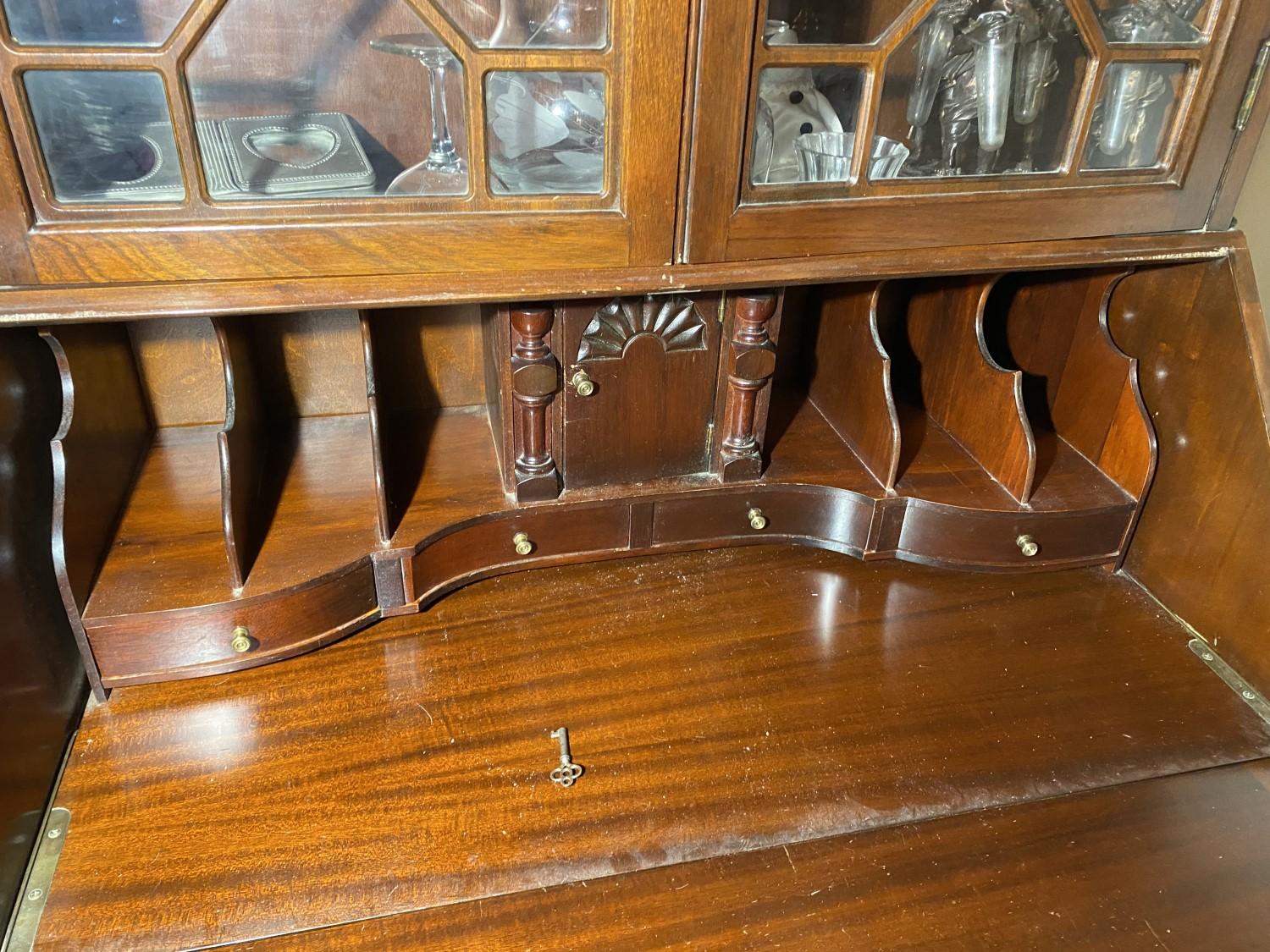 Antique Secretary Desk w/Drawers and Cabinet