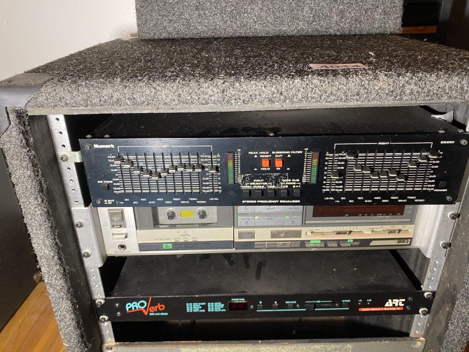 Vintage rack case with Music Components