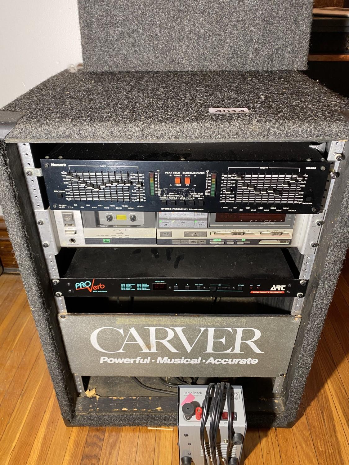 Vintage rack case with Music Components