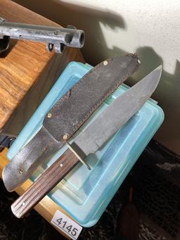 Group lot of Vintage Knives, Cap gun, BB gun