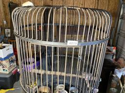 Large Hand Crafted Wrought Iron Bird Cage