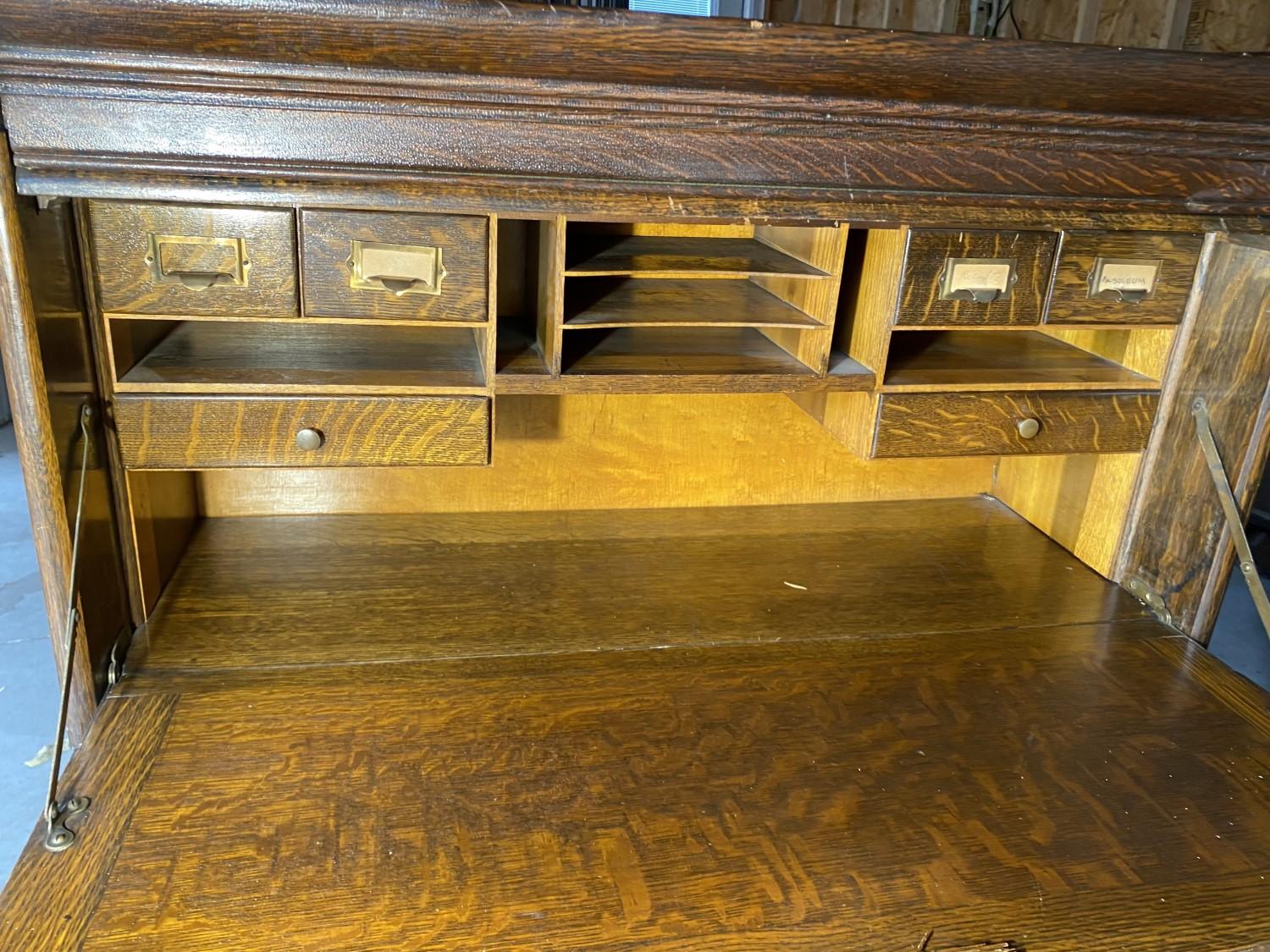 Unusual barrister bookcase with secretary desk