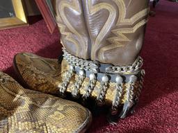 Pair of vintage 1980s Snakeskin cowboy boots