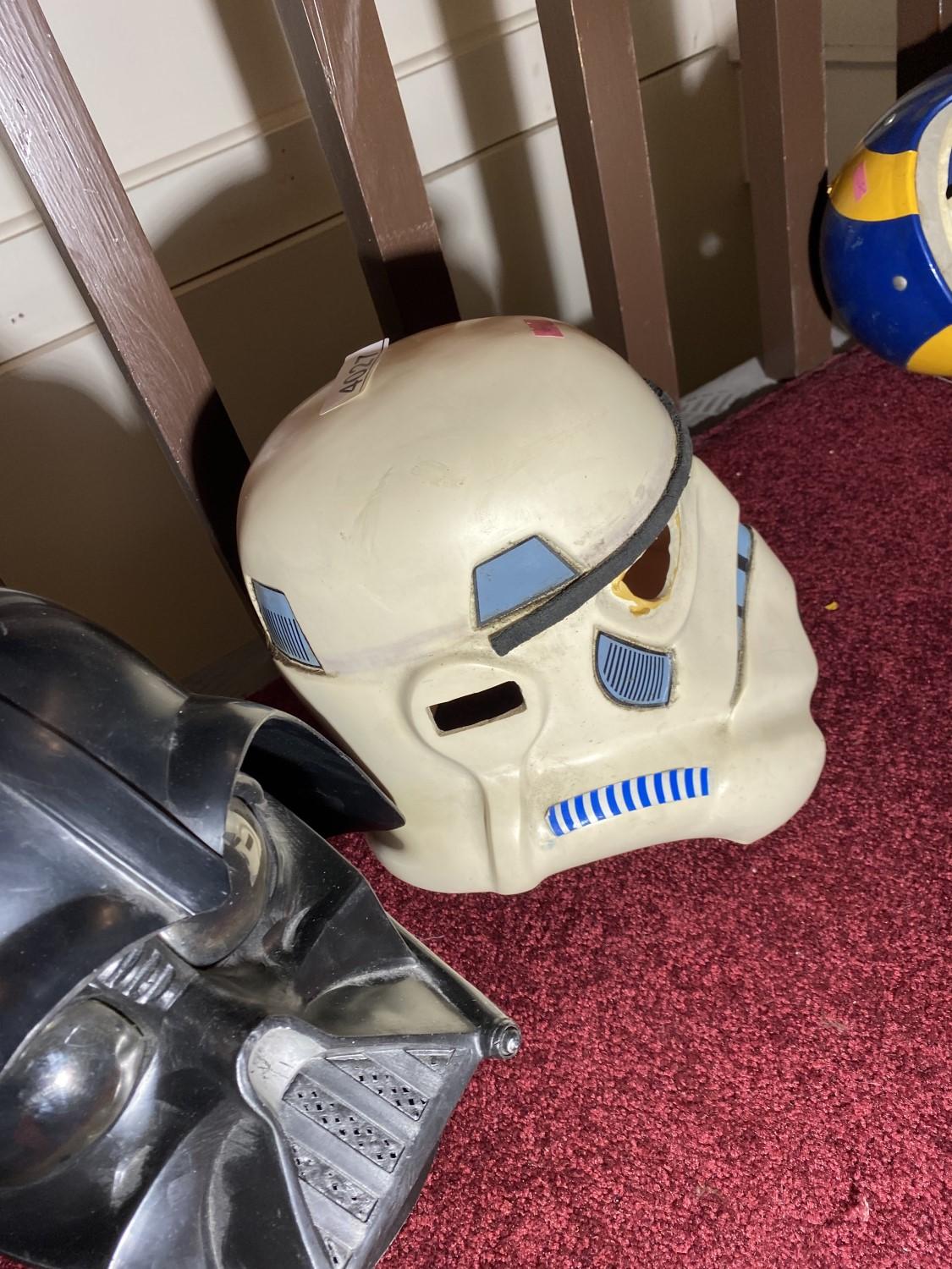 Pair of plastic Vintage Star Wars Kids' Helmets