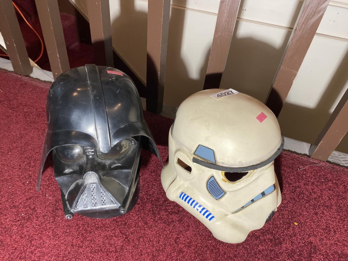 Pair of plastic Vintage Star Wars Kids' Helmets