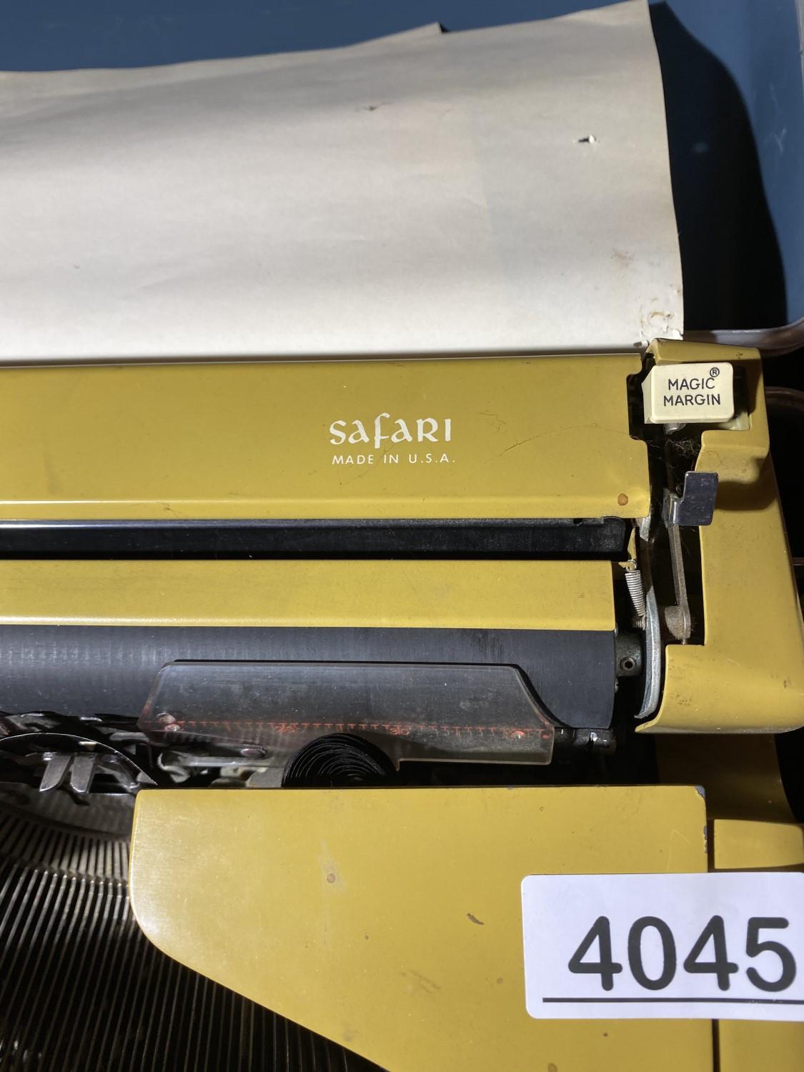 Vintage Safari Mustard Yellow Typewriter