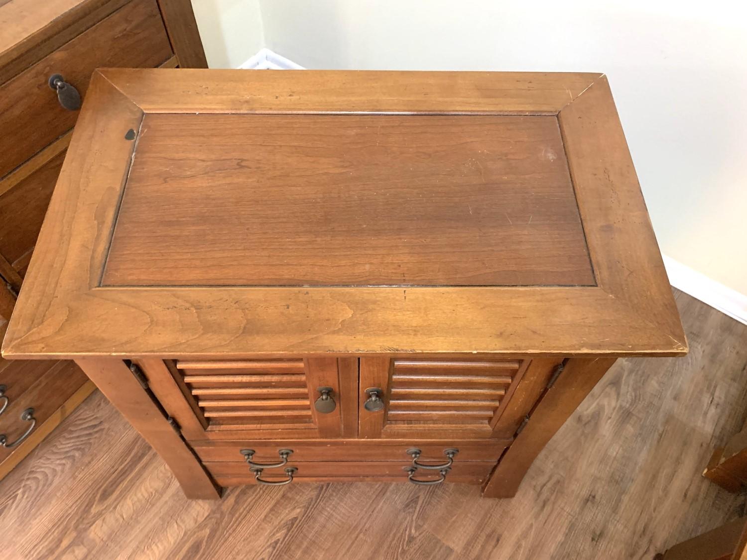 Bassett Furniture, Dresser with Mirror and Night Stand