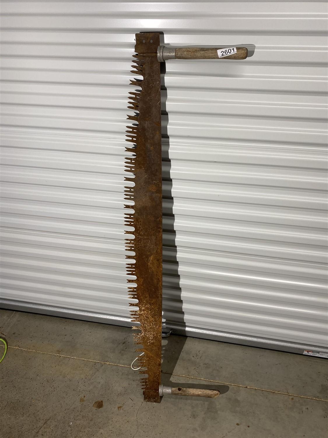 Antique two-man rip saw