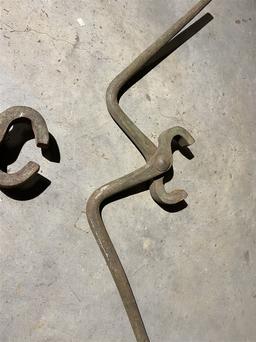 Pair of Antique Railroad Tie Lifter Log Carrier Tongs