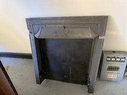 Antique Oak Fireplace Mantle