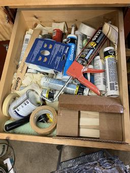 Clean out Garage Closet Shelves - Speaker Wire, Sand Paper, Cable Connectors, Plumbing Items & More