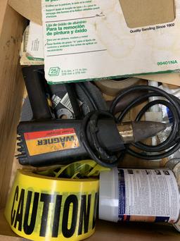 Clean out Garage Closet Shelves - Speaker Wire, Sand Paper, Cable Connectors, Plumbing Items & More