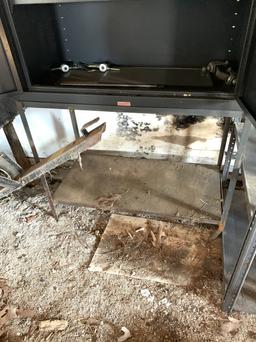 Metal Cabinet, 3 Metal Shelves, Tool Box & More