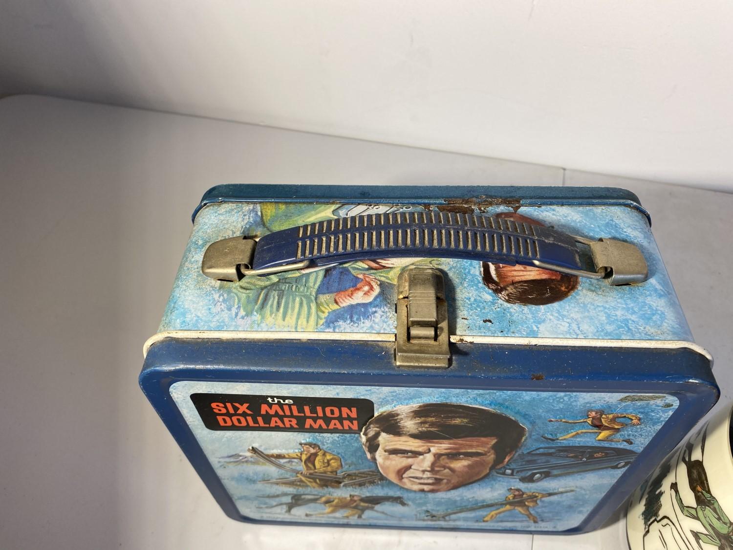 Vintage lunchbox with thermos Six Million Dollar Man