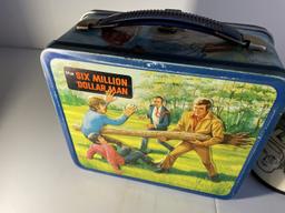 Vintage lunchbox with thermos Six Million Dollar Man