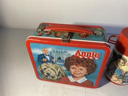 Vintage Metal Lunchbox Annie With Thermos