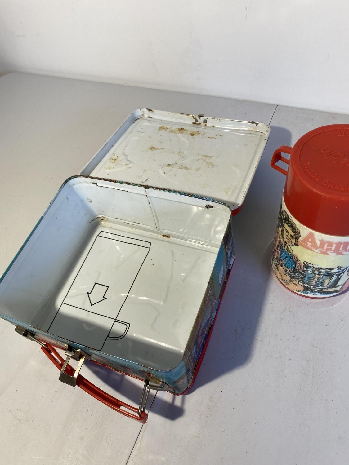 Vintage Metal Lunchbox Annie With Thermos