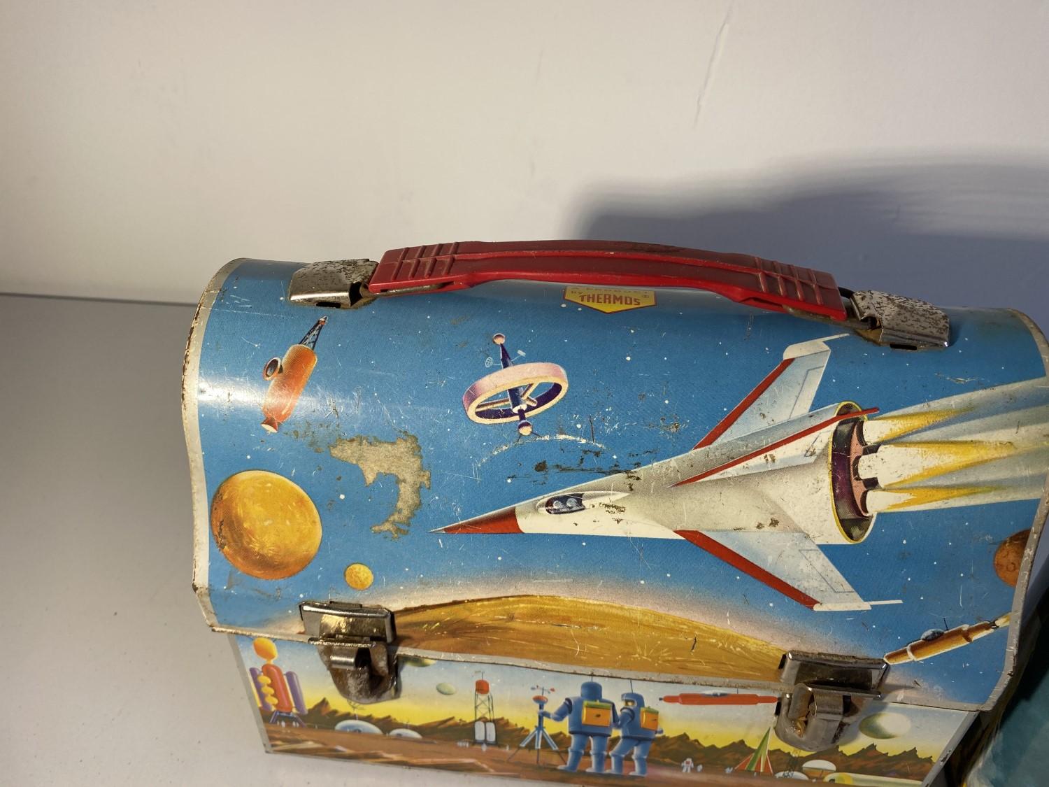 Vintage Metal Lunchbox - Outer space