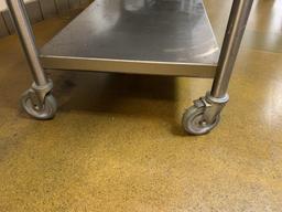 Stainless Steel Prep Table with Stainless Steel Backsplash