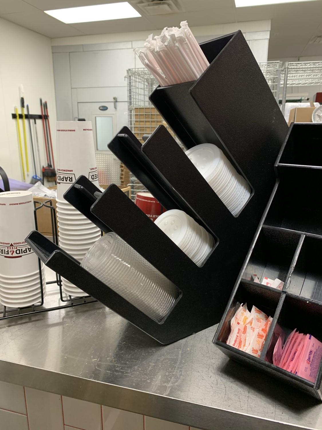 Condiments, Cups, & Cookie Station Display Racks