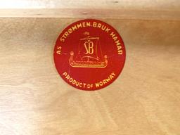 Vintage AS Strommen Bruk Hamar Accordion Style Sewing Box
