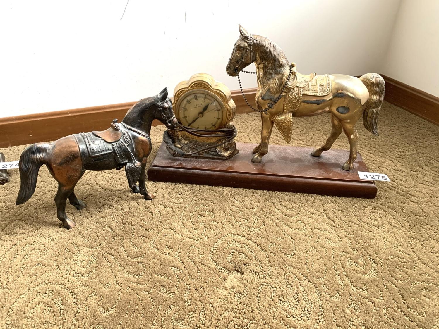 United Self Starting Horse Clock