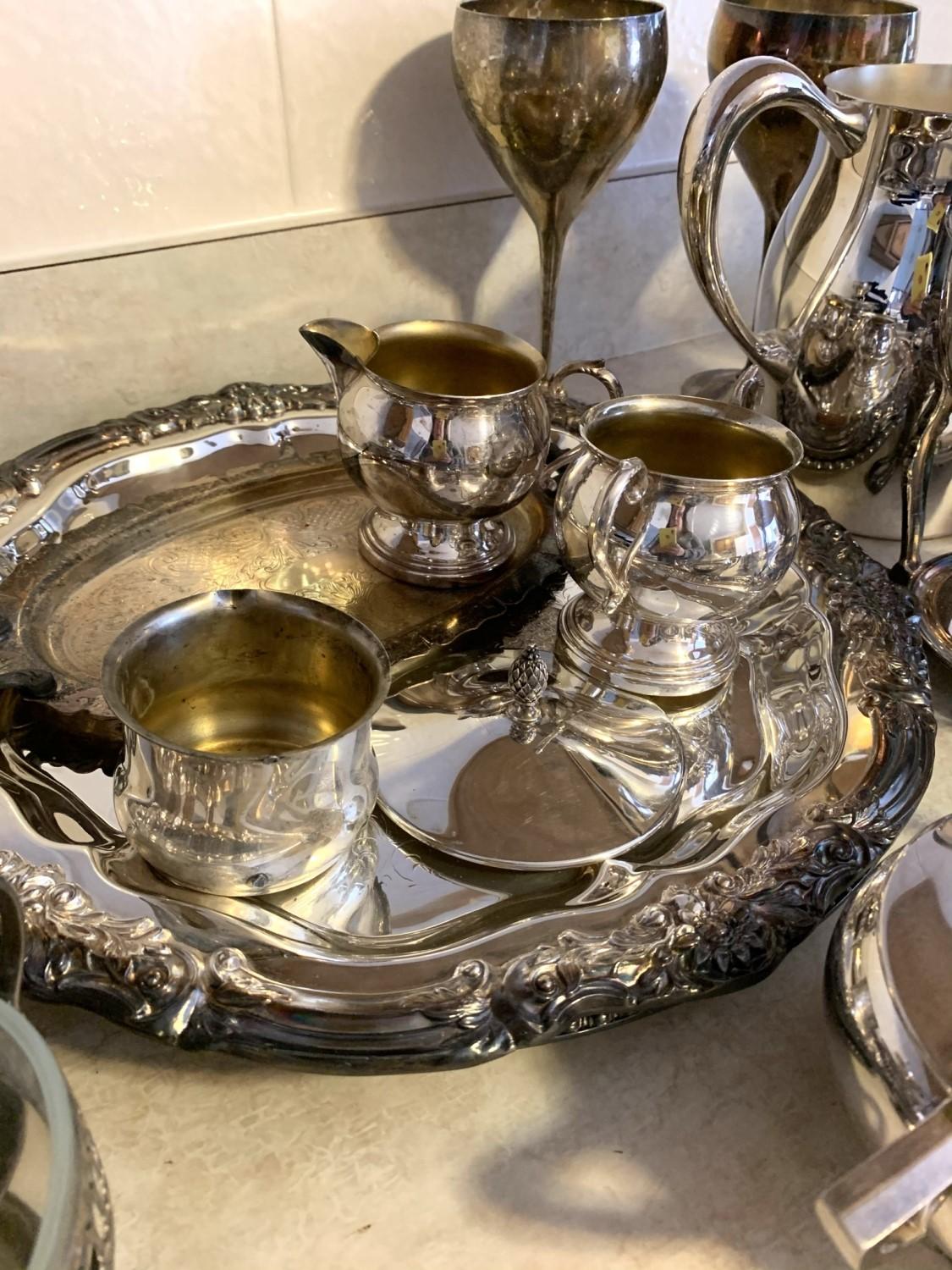 Group of Silver Plate - Including Rogers Bros Flatware "First Love"